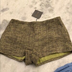 New Le Lis Boutique Tweed Shorts Lined Pockets Old Money High end M